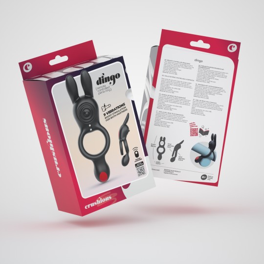 ДВОЙНОЕ ВИБРОКОЛЬЦО CRUSHIOUS DINGO С ПУЛЬТОМ ДИСТАНЦИОННОГО УПРАВЛЕНИЯ