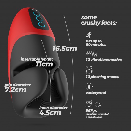 ПЕРЕЗАРЯЖАЕМЫЙ МАСТУРБАТОР CRUSHIOUS PANCHO С ДАВЛЕНИЕМ