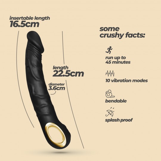 VIBRATEUR FLEXIBLE MAGNUS BEND NOIR CRUSHIOUS
