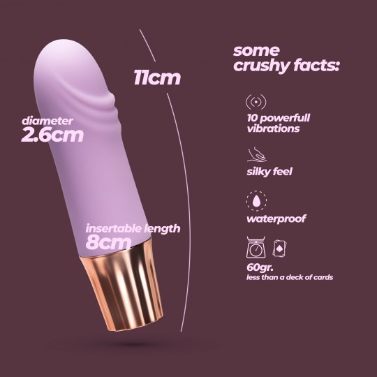 МИНИ ВИБРАТОР CRUSHIOUS MELLOW WAVES ЛАВАНДА