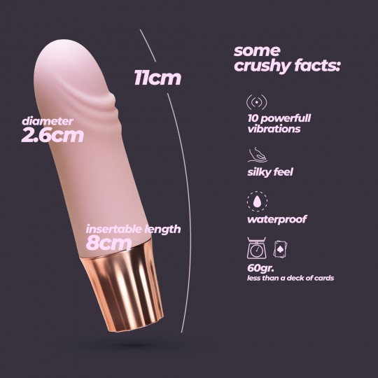 МИНИ ВИБРАТОР CRUSHIOUS MELLOW WAVES РОЗОВЫЙ