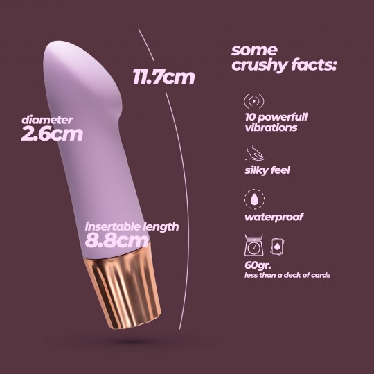 МИНИ ВИБРАТОР CRUSHIOUS MELLOW ANGLER ЛАВАНДОВЫЙ