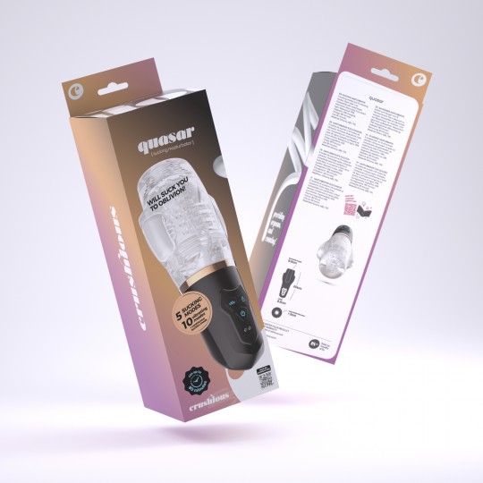 CRUSHIOUS QUASAR RECHARGEABLE MASTURBATOR WITH SUCTION
