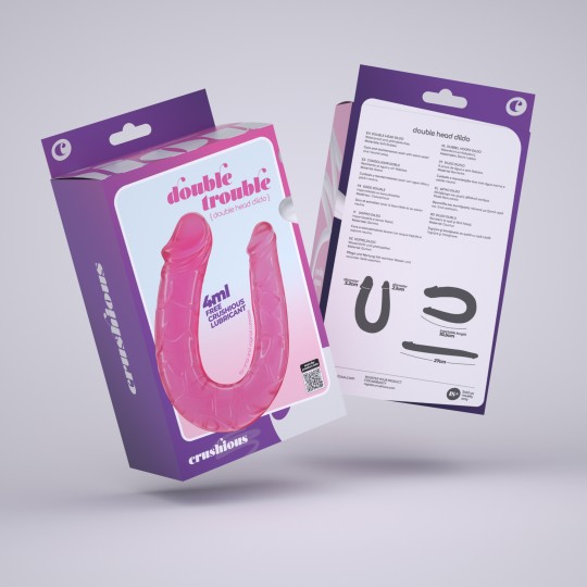 DILDO DUPLO DOUBLE TROUBLE CRUSHIOUS ROSA
