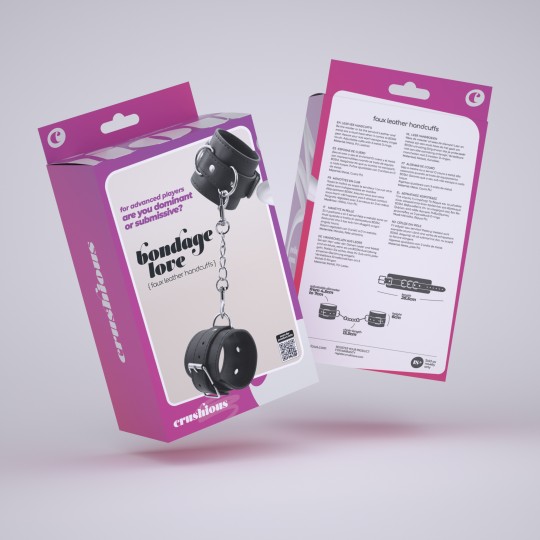 MENOTTES EN CUIRE BONDAGE LOVE CRUSHIOUS NOIRES