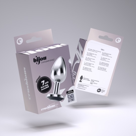 CRUSHIOUS BIJOU ANAL JEWEL PLUG BLACK SMALL