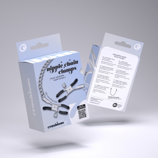 PINCES À TÉTONS SILVER NIPPLE CHAIN CLAMPS CRUSHIOUS