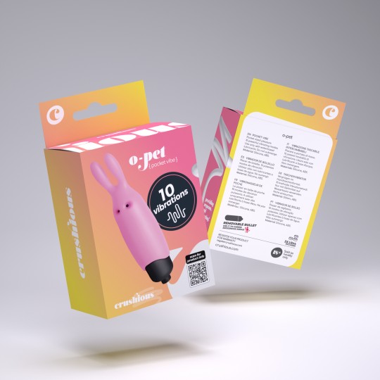 O-PET CONIGLIO CON PALLA A 10 VIBRAZIONI ROSA PASTELLO CRUSHIOUS