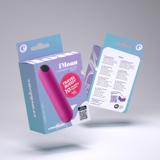 ПЕРЕЗАРЯЖАЕМАЯ ВИБРОПУЛЯ CRUSHIOUS IMOAN РОЗОВАЯ