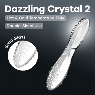 DILDO DE VIDRO DAZZLING CRYSTAL 2 TRANSPARENTE SATISFYER