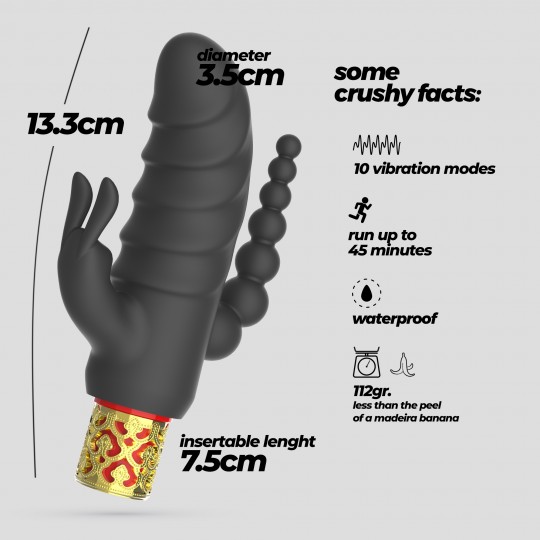ROMANOV VIBRADOR CLÁSSICO COM MANGA DE SILICONE AMOVÍVEL CRUSHIOUS