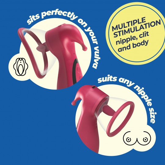 SACI STIMULATEUR DE CLITORIS ET DE MAMELONS AVEC SUCCION CRUSHIOUS