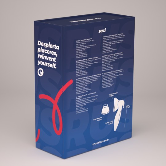 SACI STIMULATEUR DE CLITORIS ET DE MAMELONS AVEC SUCCION CRUSHIOUS