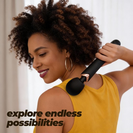 HOLLY MASSAJADOR VARINHA RECARREGÁVEL PRETO CRUSHIOUS