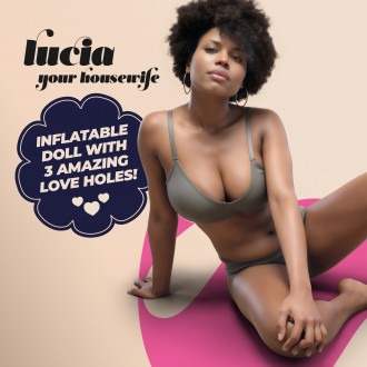 CRUSHIOUS LUCIA THE HOUSEWIFE EBONY INFLATABLE DOLL