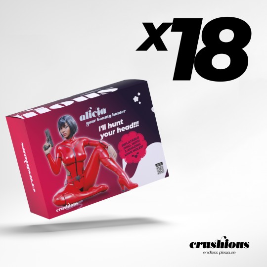 PACK DE 18 ALICIA A CAÇA RECOMPENSAS BONECA INSUFLÁVEL MULATA CRUSHIOUS