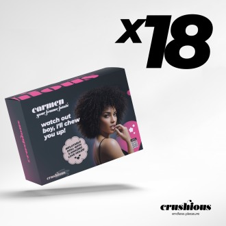 CONFEZIONE DA 18 CARMEN UNA FEMME FATALE MULATTO SCHIACCIANTE BAMBOLA GONFIABILE