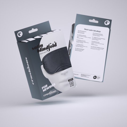 MASQUE DE NUIT EN SATIN CRUSHIOUS NOIR