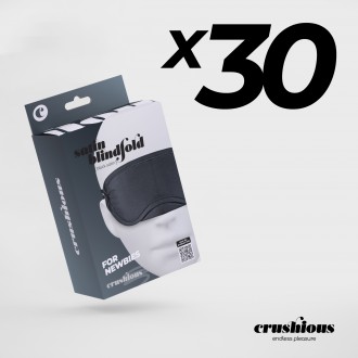 PACK DE 30 VENDA DE CETIM CRUSHIOUS PRETA