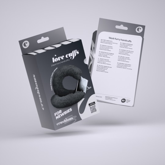 ALGEMAS DE PELUCHE LOVE CUFFS CRUSHIOUS PRETAS