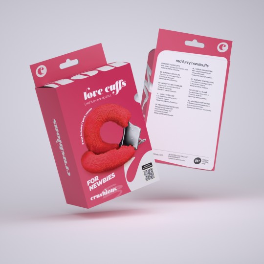 ESPOSAS DE FELPA LOVE CUFFS CRUSHIOUS ROJAS