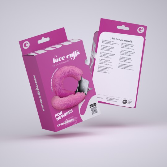 ESPOSAS DE FELPA LOVE CUFFS CRUSHIOUS ROSA