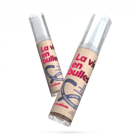CRUSHIOUS STEAL MY KISSES STRAWBERRY CHAMPAGNE FLAVOUR LUBRICANT GEL 10ML