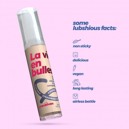 GEL LUBRICANTE STEAL MY KISSES DE SABOR FRESA Y CHAMPÁN CRUSHIOUS 10ML