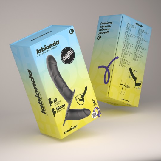 LABIONDA STRAP ON DOPPIO CON COMANDO CRUSHIOUS