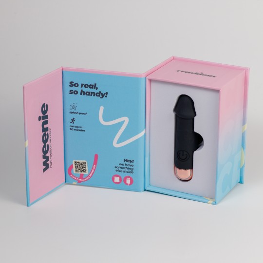MINI VIBRADOR REALISTA DE BALA WEENIE NEGRO CRUSHIOUS