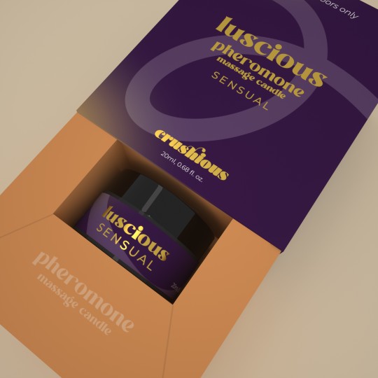 BOUGIE DE MASSAGE LUSCIOUS AUX PHÉROMONES ET AU PARFUM SENSUEL 20ML CRUSHIOUS