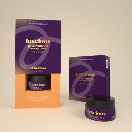 BOUGIE DE MASSAGE LUSCIOUS AUX PHÉROMONES ET AU PARFUM SENSUEL 20ML CRUSHIOUS
