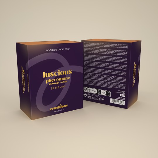 VELA DE MASAJE LUSCIOUS CON FEROMONAS Y AROMA SENSUAL 20ML CRUSHIOUS