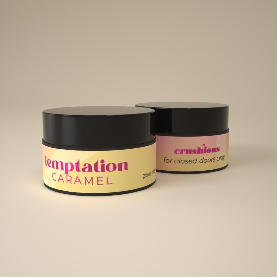 BOUGIE DE MASSAGE TEMPTATION AUX PHÉROMONES ET AU PARFUM CARAMEL 20ML CRUSHIOUS