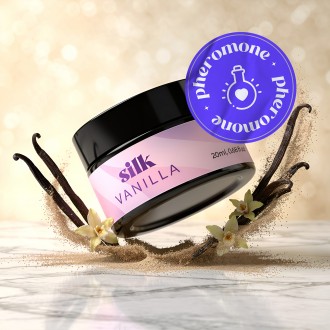 VELA DE MASAJE SILK CON FEROMONAS Y AROMA A VAINILLA 20 ML CRUSHIOUS