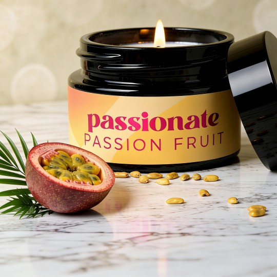 BOUGIE DE MASSAGE PASSIONATE AUX PHÉROMONES ET AU PARFUM DE FRUIT DE LA PASSION 20 ML CRUSHIOUS
