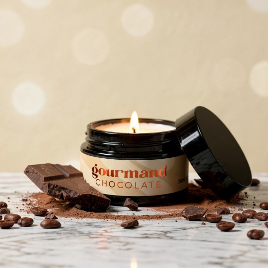 BOUGIE DE MASSAGE GOURMAND AUX PHÉROMONES ET AU PARFUM DE CHOCOLAT 20 ML CRUSHIOUS