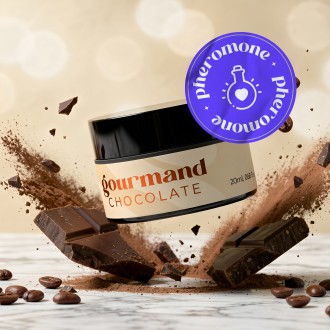 BOUGIE DE MASSAGE GOURMAND AUX PHÉROMONES ET AU PARFUM DE CHOCOLAT 20 ML CRUSHIOUS