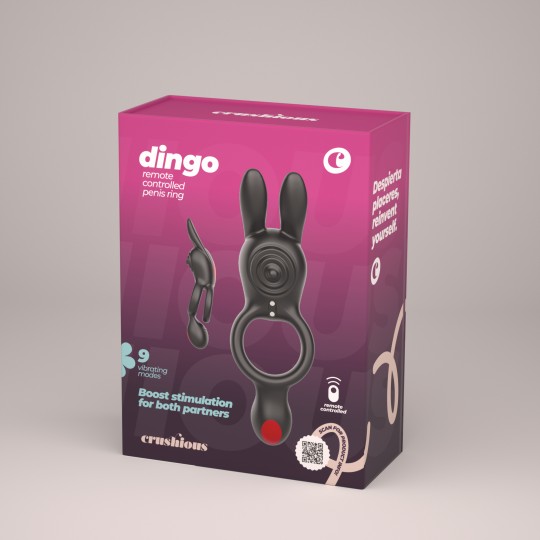 DOBLE ANILLO VIBRADOR CON MANDO A DISTANCIA DINGO CRUSHIOUS