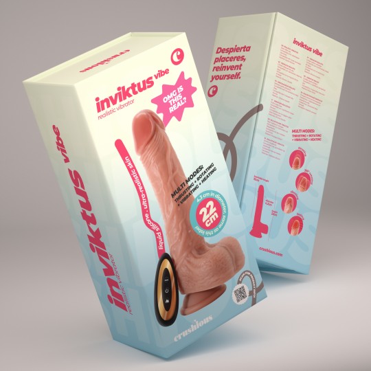 CRUSHIOUS INVIKTUS VIBE 8,5 ЖИДКИЙ СИЛИКОНОВЫЙ ВИБРАТОР FLESH