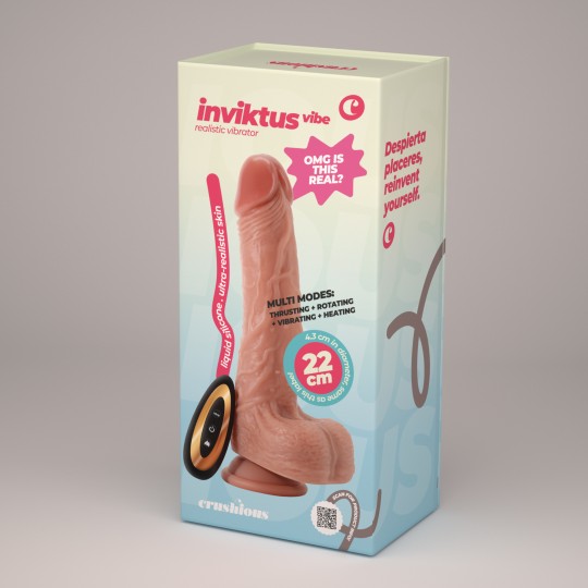 CRUSHIOUS INVIKTUS VIBE 8,5 LIQUID SILICONE VIBRATOR FLESH