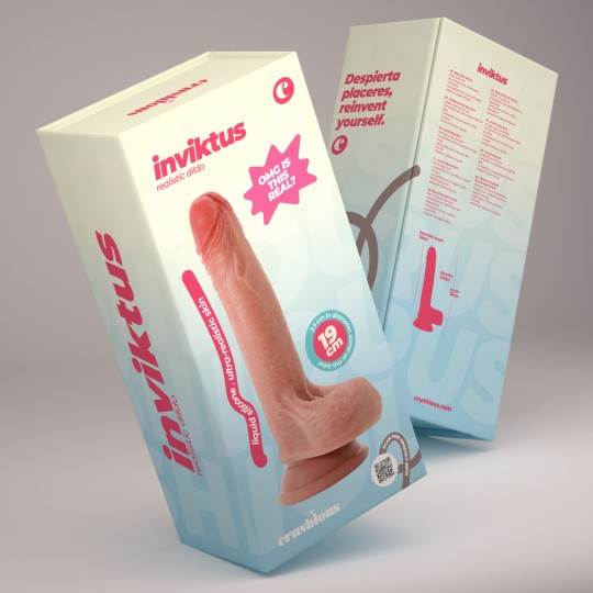 CRUSHIOUS INVIKTUS 7 LIQUID SILICONE DILDO FLESH