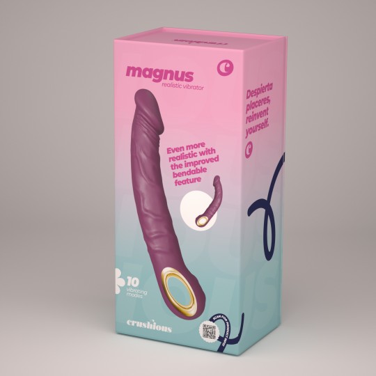 ГИБКИЙ ВИБРАТОР CRUSHIOUS MAGNUS BEND ФИОЛЕТОВЫЙ