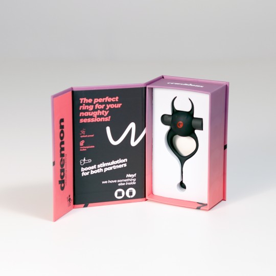 CRUSHIOUS DAEMON VIBRATING COCKRING BLACK