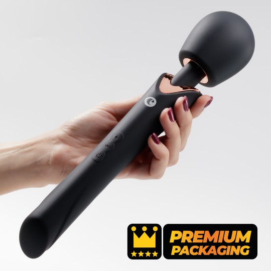 CRUSHIOUS HOLLY RECHARGEABLE WAND MASSAGER BLACK