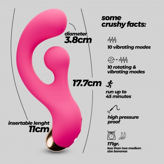 PLEASER VIBRATOR MIT ROTIERENDER STIMULATION CRUSHIOUS