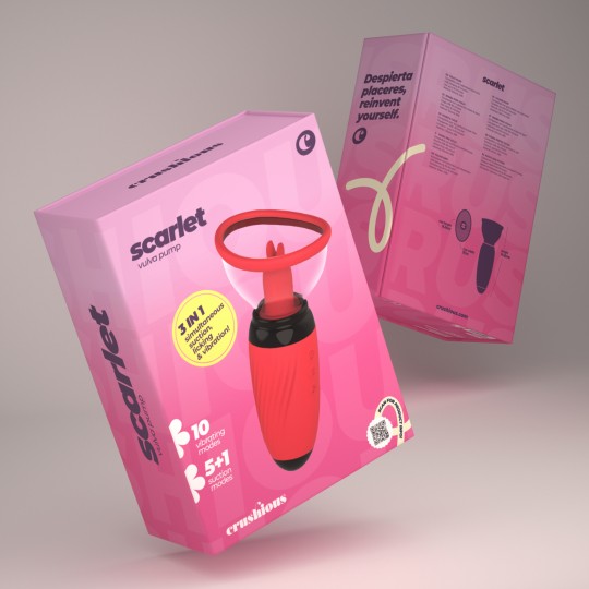 CRUSHIOUS SCARLET VULVA PUMP RECHARGEABLE STIMULATOR