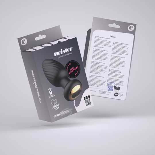 TWISTER PLUG ANAL ROTATIF AVEC TÉLÉCOMMANDE CRUSHIOUS