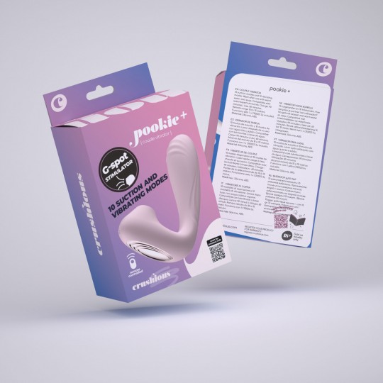 STIMOLATORE POOKIE + CRUSHIOUS ROSA CON TELECOMANDO