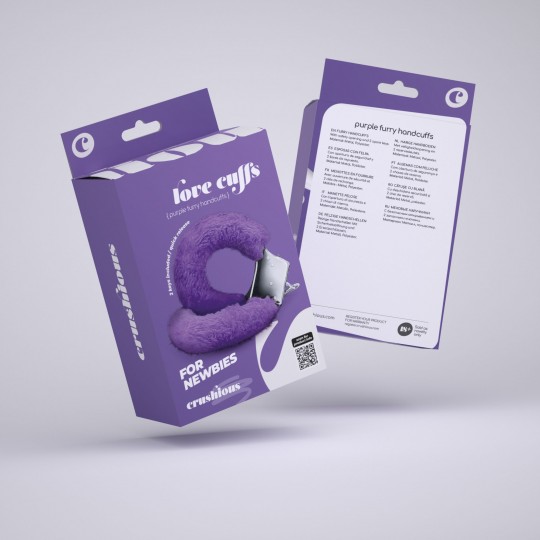 LOVE CUFFS FURRY HANDCUFFS CRUSHIOUS PURPLE